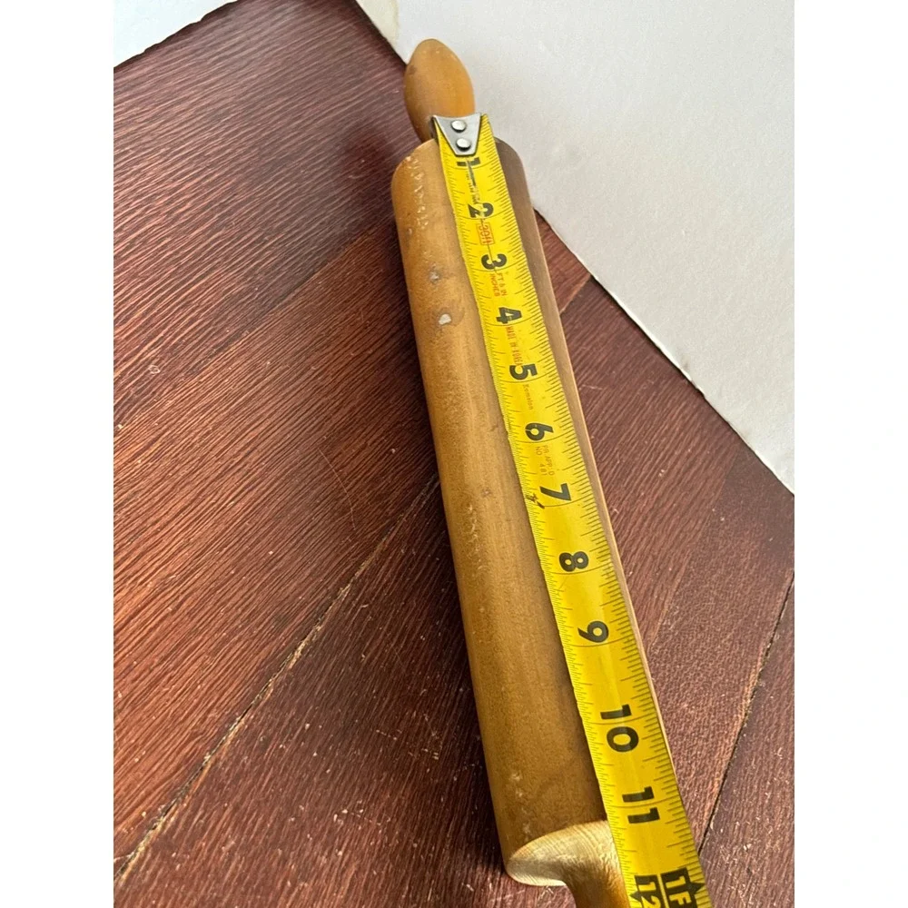 Vintage Wooden Rolling Pin 18 Inch Classic Farmhouse Kitchen Baking Tool